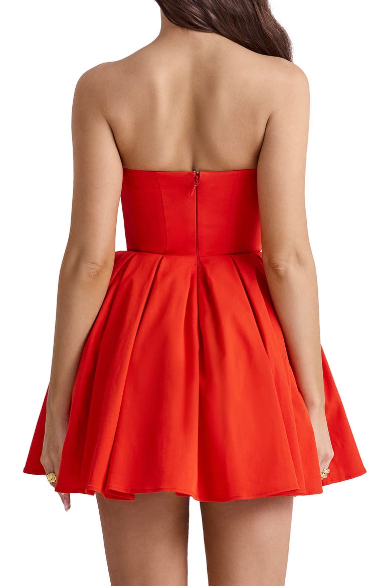 bhldn strapless corset fit & flare mini dress BHLDN Strapless Pleated Fit & Flare Mini Dress