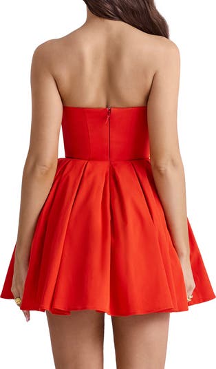 Emmanuela Strapless Corset Fit & Flare Minidress