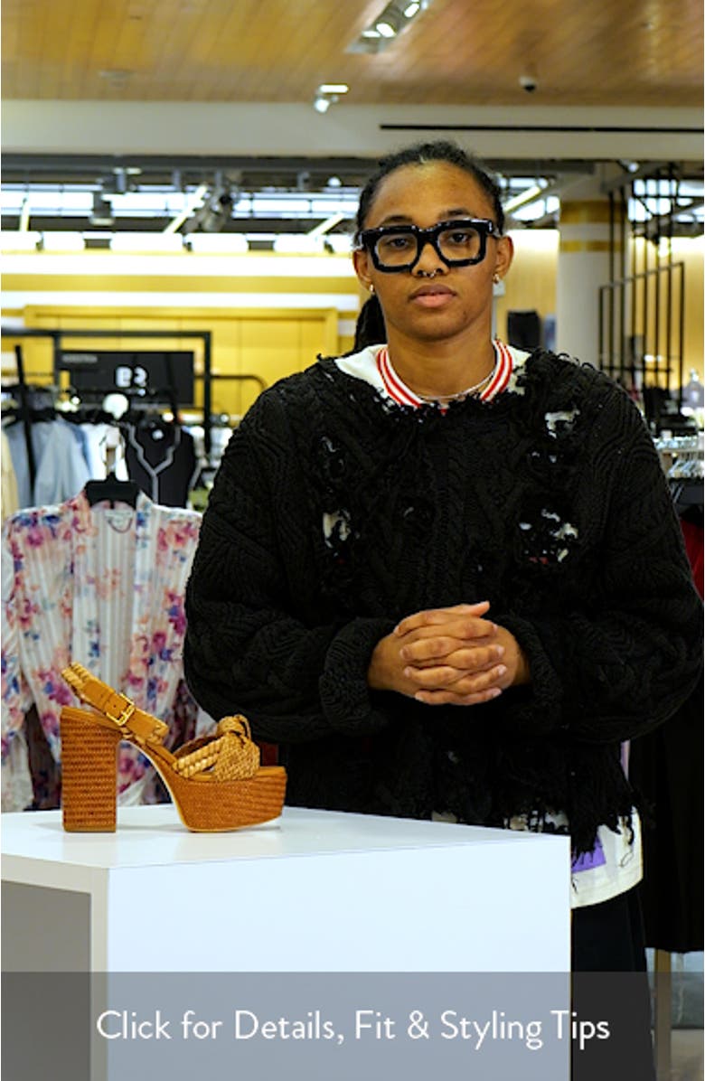 Khari Woven Block Heel Platform Sandal, sales video thumbnail