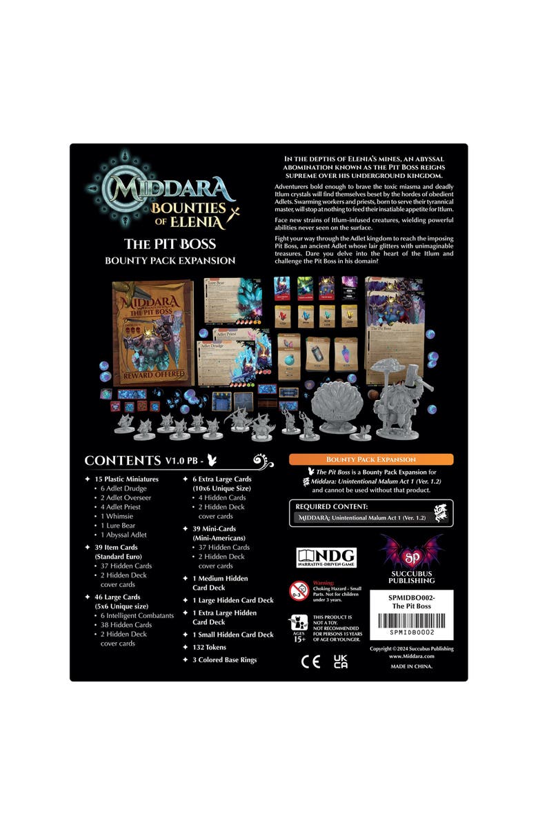 Middara The Pit Boss, Bounty Pack Expansion, 15 New Plastic Miniatures, Alternate, color, Multicolored
