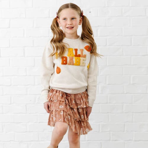 Sweet Wink Fall Babe Fun Patch Sweatshirt In Neutral