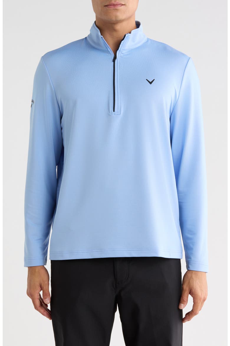 Quarter Zip Pullover, Main, color, CHAMBRAY