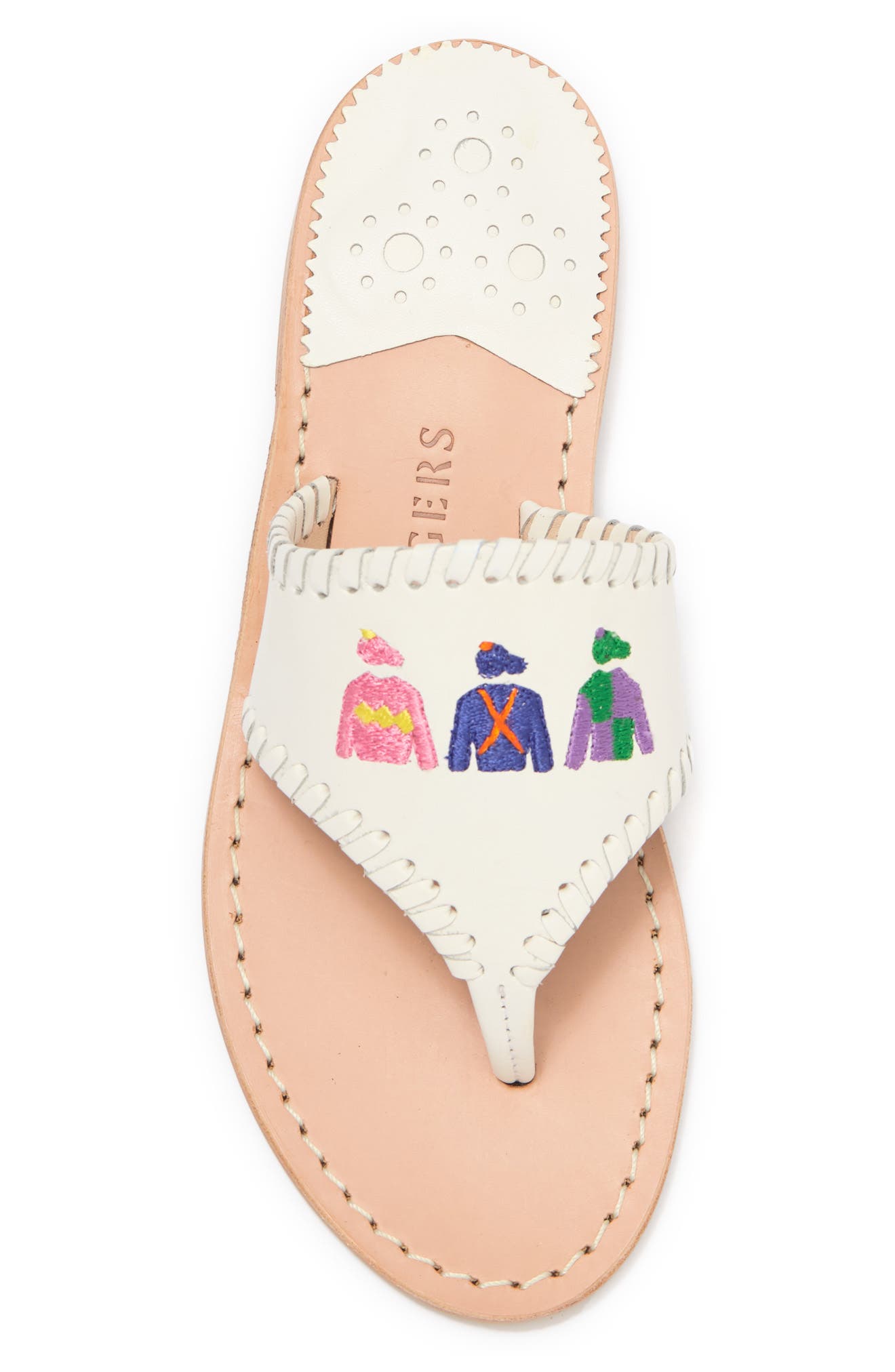 Jack Rogers Embroidered Jockey Sandal, Alternate, color, 