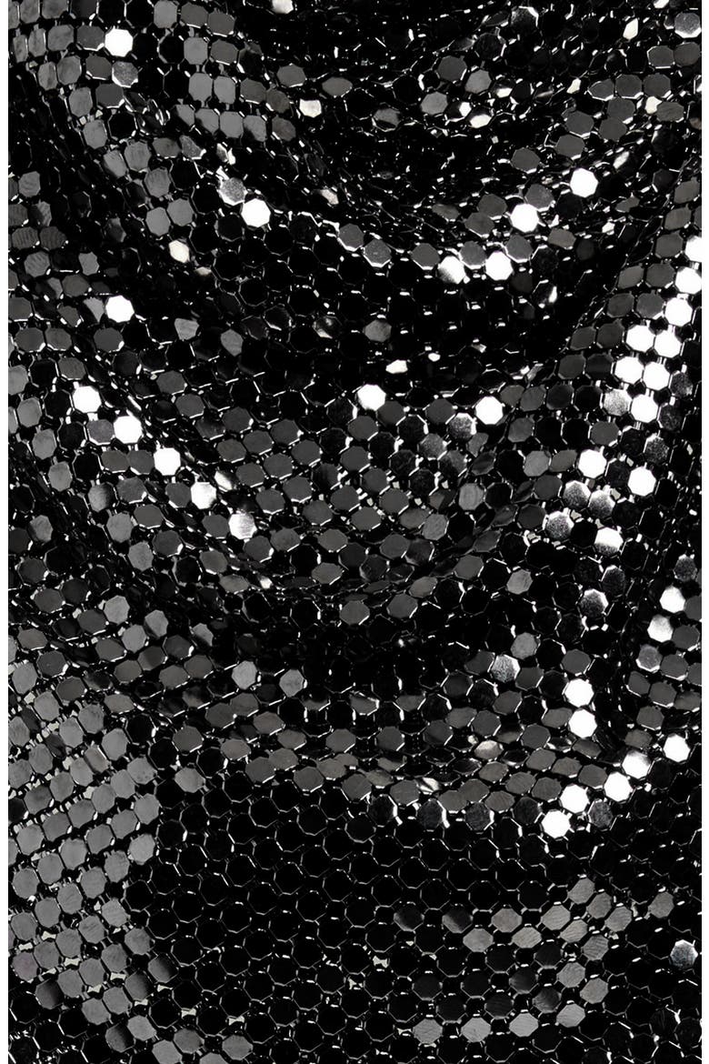 Metal Mesh Scarf, Alternate, color, BLACK