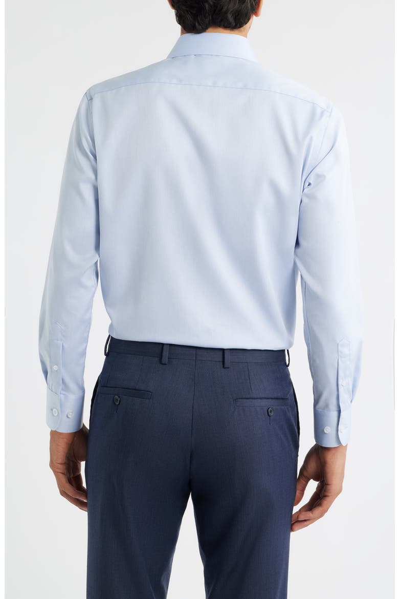 Trim Fit Twill Dress Shirt, Alternate, color, LIGHT BLUEDNU