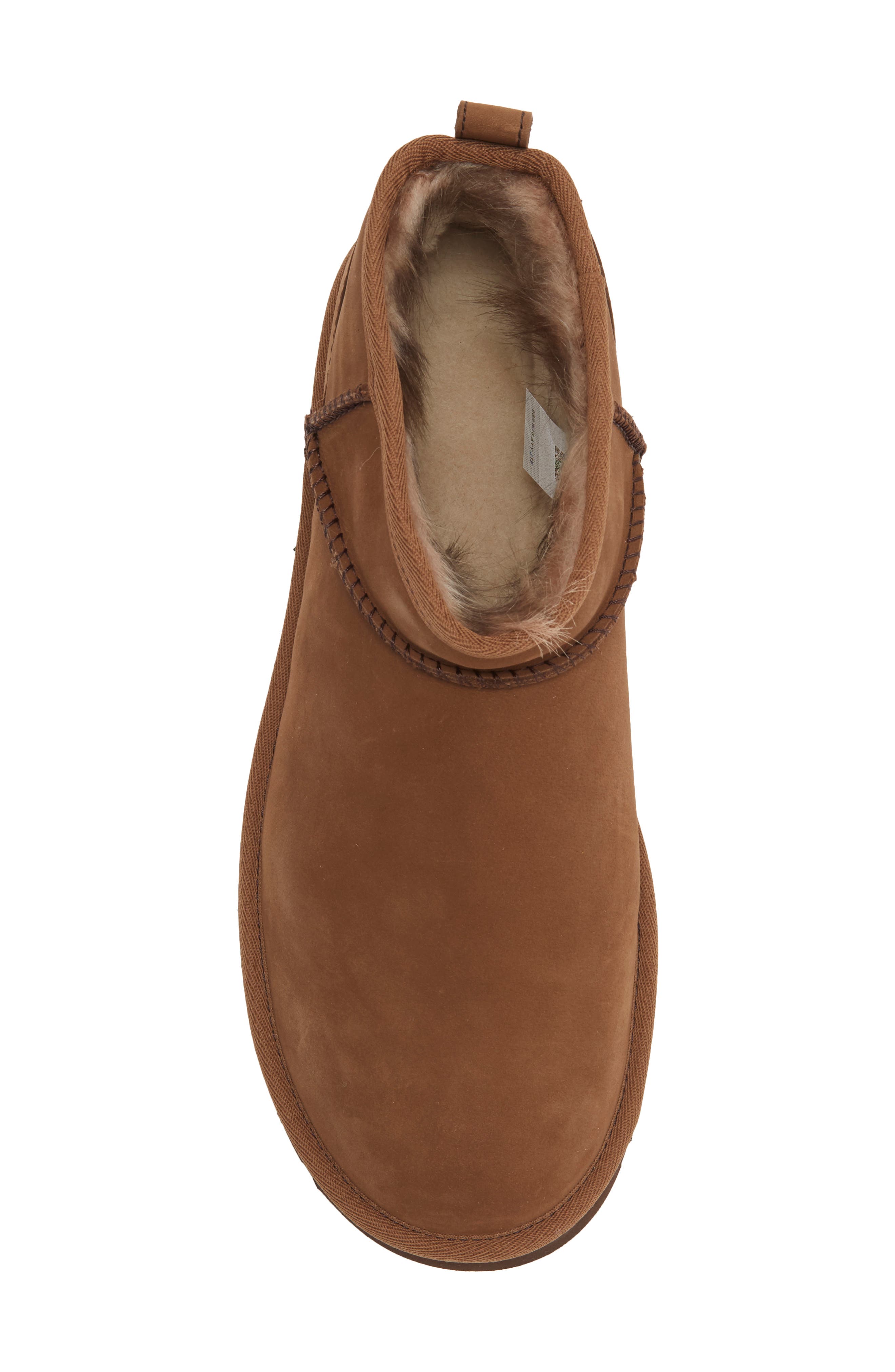 Classic Ultra Mini Nubuck Bootie, Alternate, color, DARK CHESTNUT