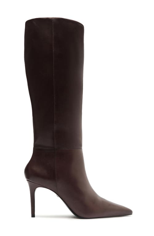 Schutz Mikki Up Knee High Boot In Animal Print