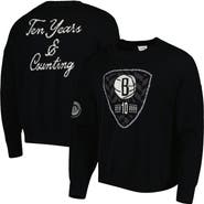 AUTHMADE Men's AUTHMADE Black Brooklyn Nets 10th Anniversary Pullover Sweater