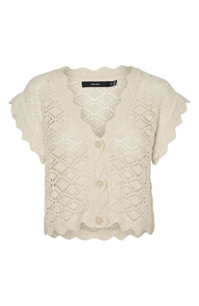 VERO MODA Celia Pointelle Crop Cardigan, Alternate, color, 