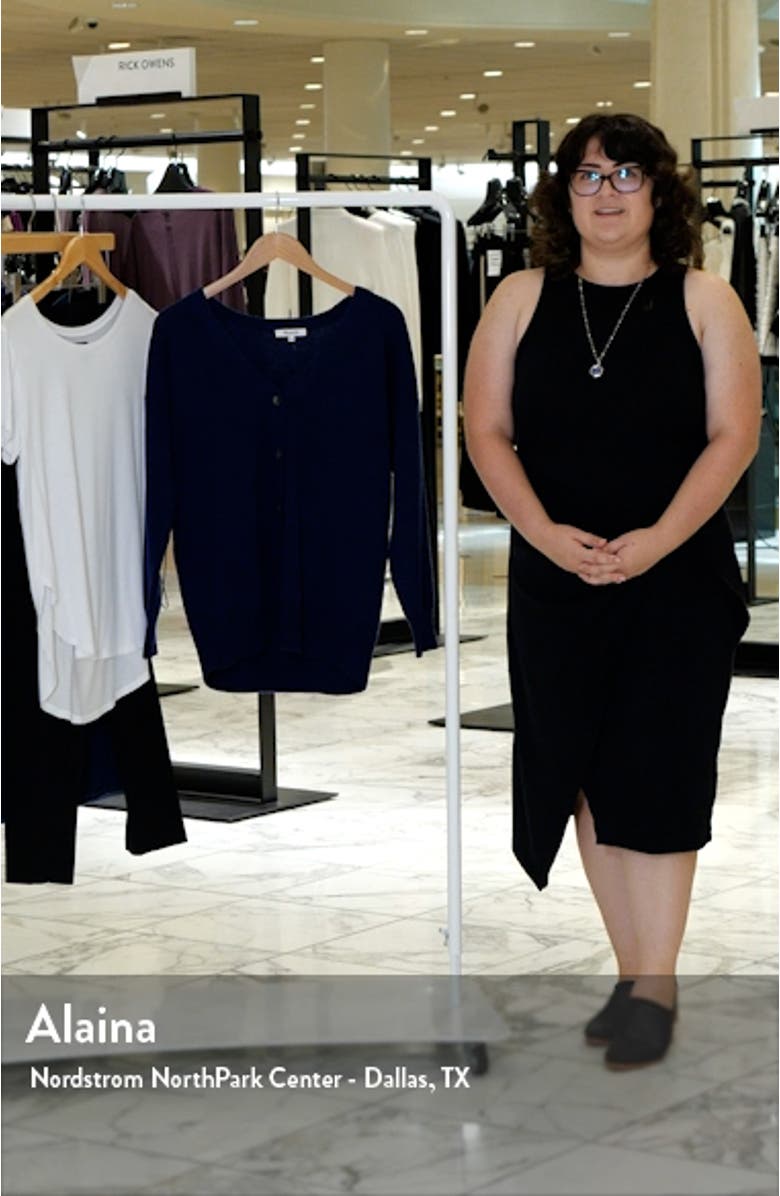 V-Neck Relaxed Merino Wool Blend Cardigan, sales video thumbnail