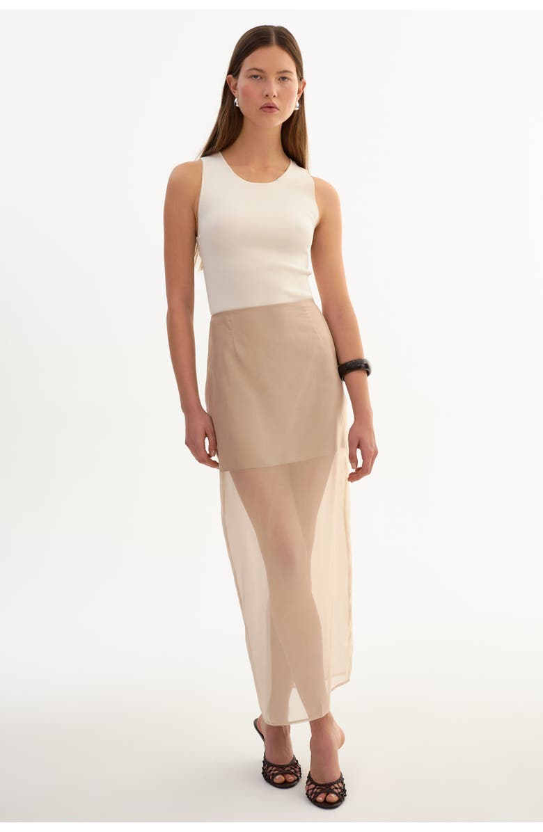 LAMARQUE Farley | Sheer Skirt, Main, color, Beige