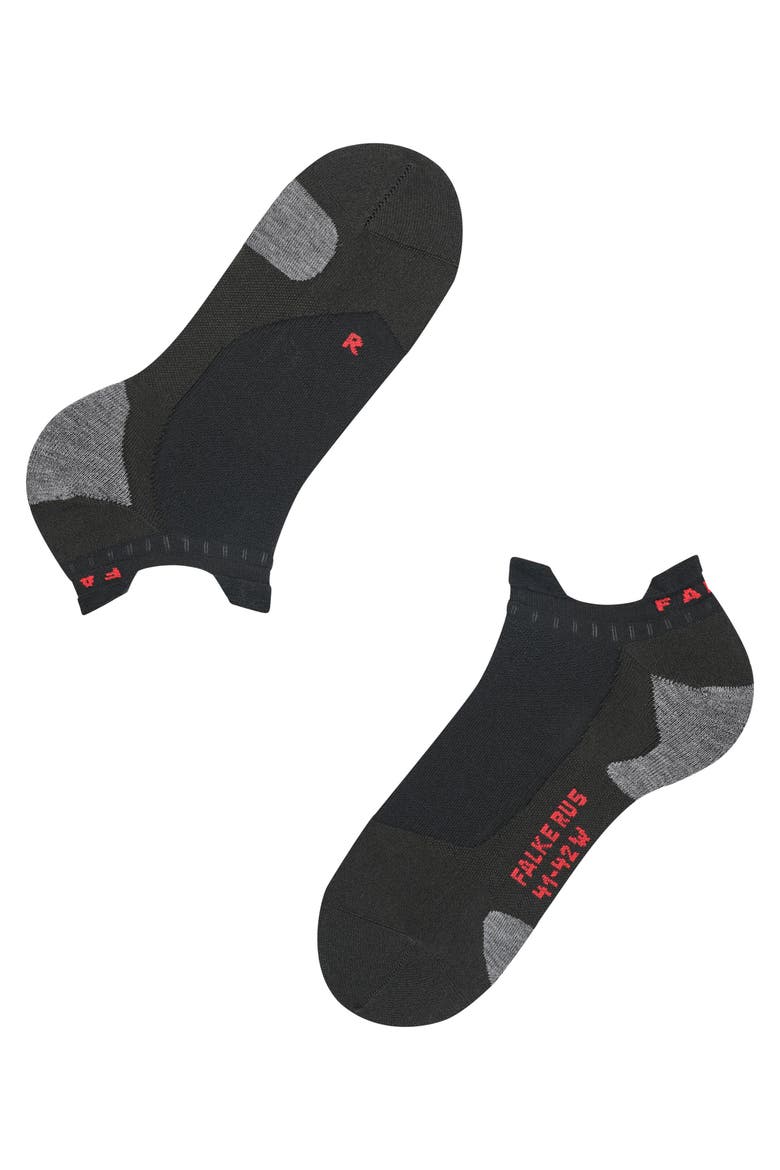 RU5 Race Invisible Running Socks, Alternate, color, Black-Mix