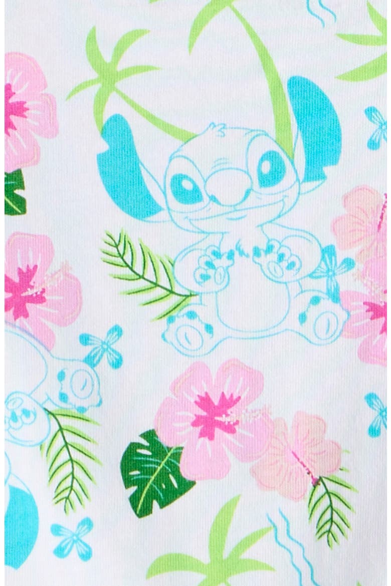 Kids' Ruffle Sleeve Cotton Graphic T-Shirt, Alternate, color, WHITE TROPICAL LILO