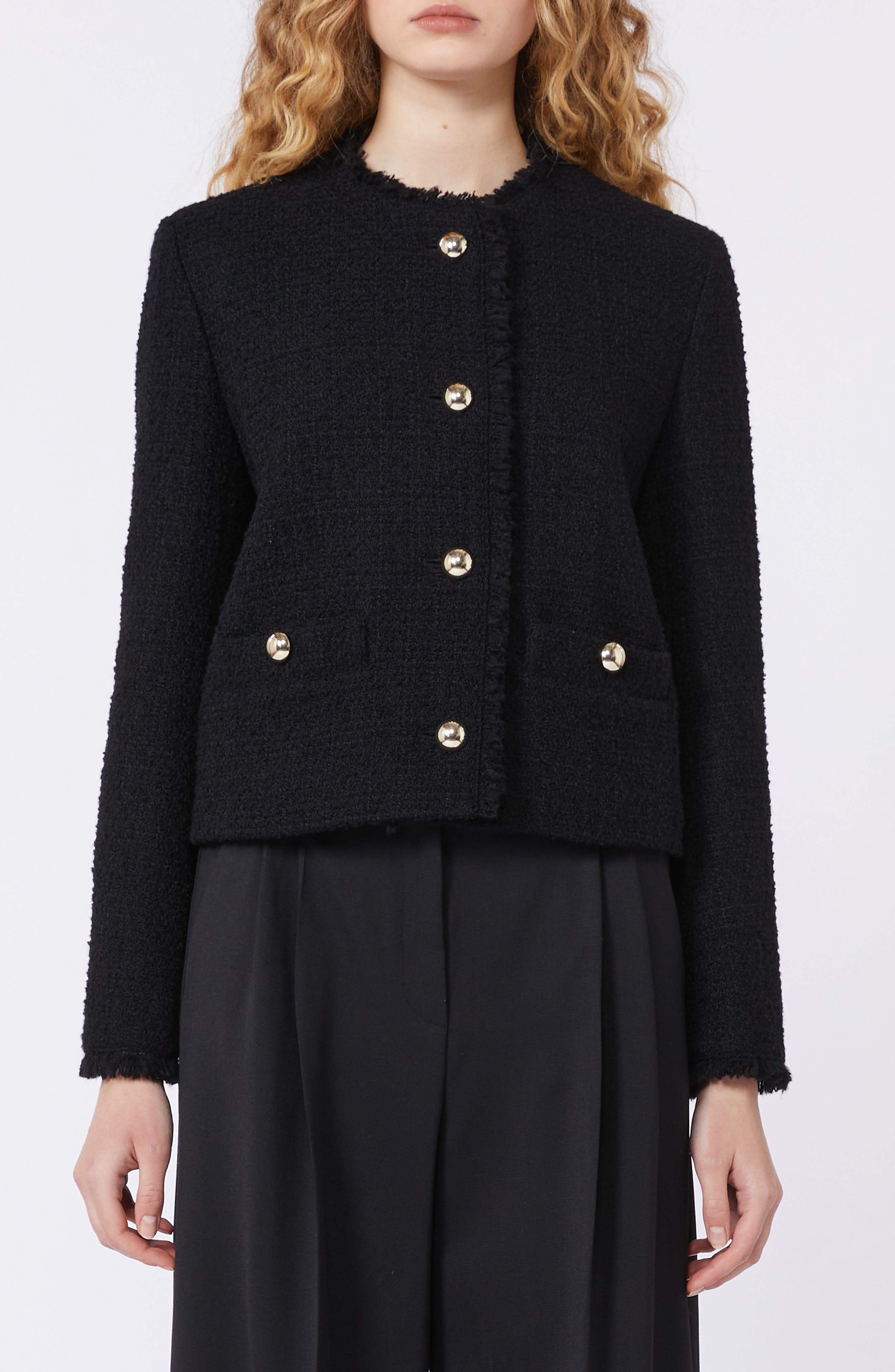Agami Wool Blend Tweed Jacket