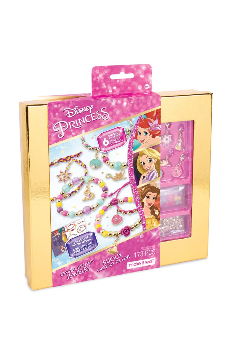Disney Princess Make It Real Disney Princess Crystal Dreams 173 Piece Jewelry Kit, Ages 8+, Main, color, Multicolored