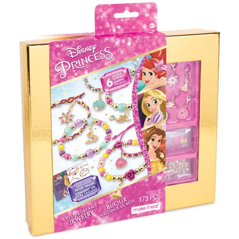 Make It Real Disney Princess Crystal Dreams 173 Piece Jewelry Kit, Ages 8+