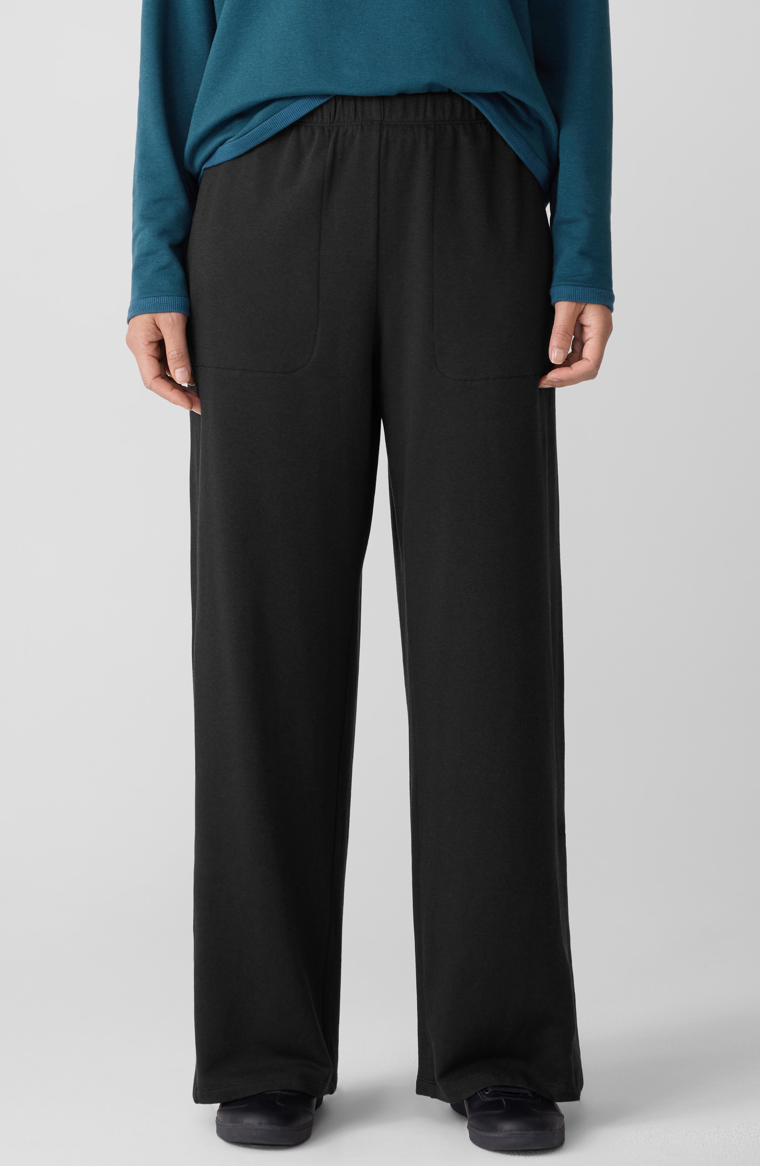 Slit Hem Straight Leg Pants