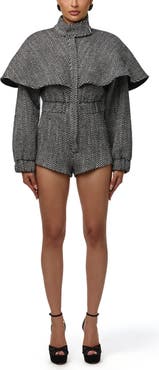 Naked Wardrobe Herringbone Cape Romper