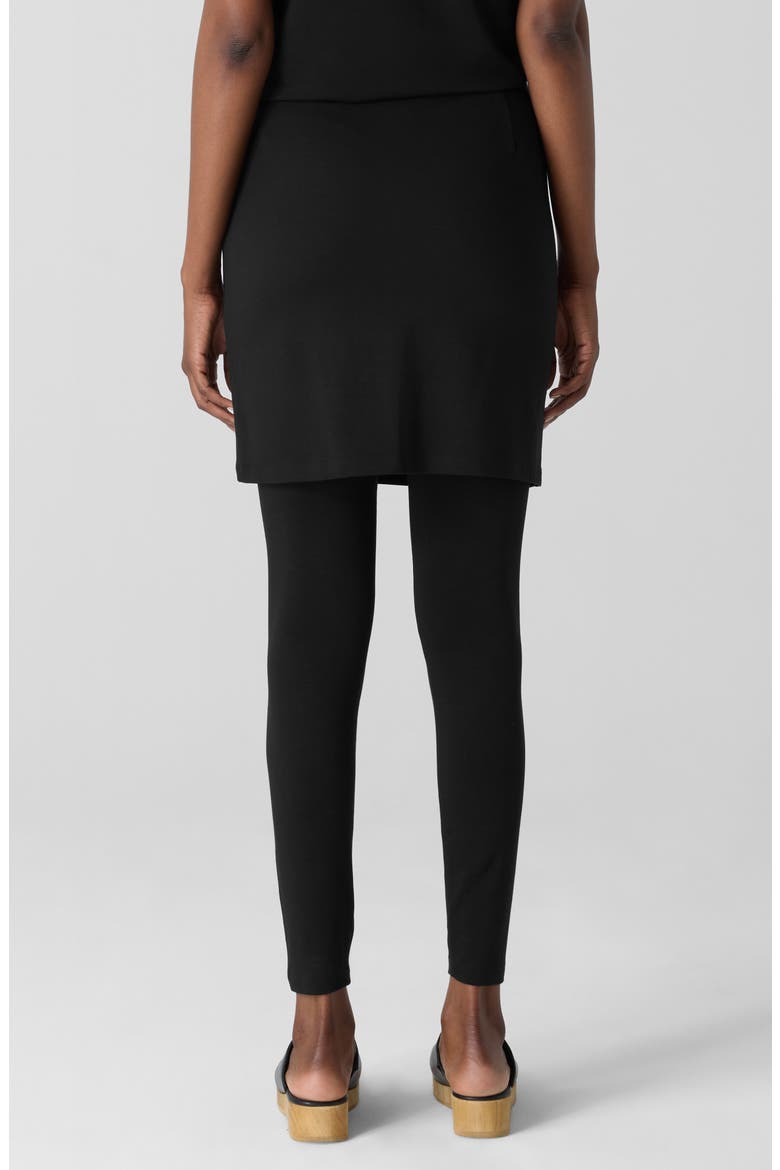 Skirted Ankle Leggings, Alternate, color, BLACK