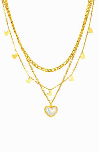 Layered Heart Charm Necklace