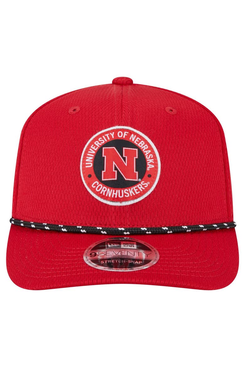 Men's New Era Scarlet Nebraska Huskers COOLERA 9SEVENTY Rope Stretch-Snap Hat, Alternate, color, Scarlet