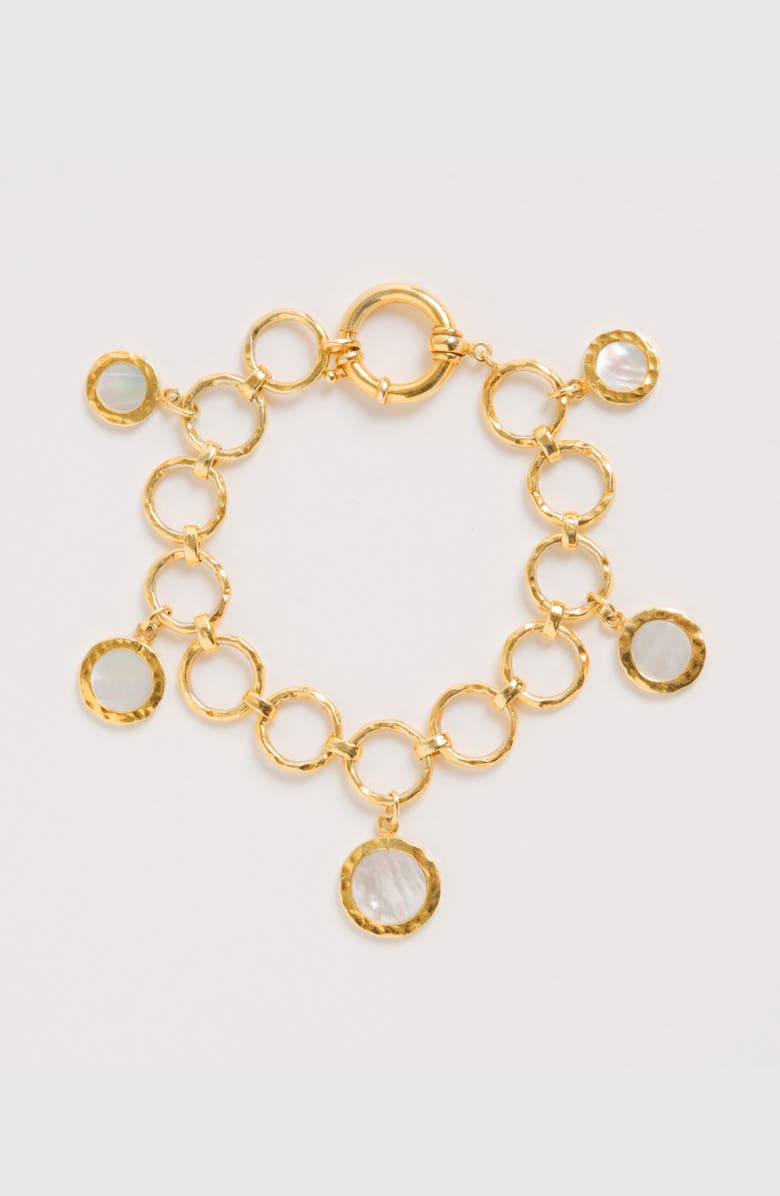 Freya Rose Forged Circular Bracelet, Gold, Alternate, color,