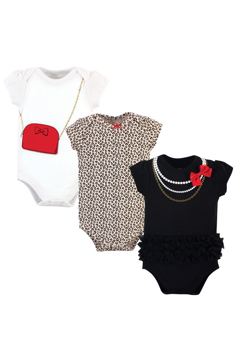 Little Treasure Breathable Cotton Bodysuits, Main, color, Red Bow