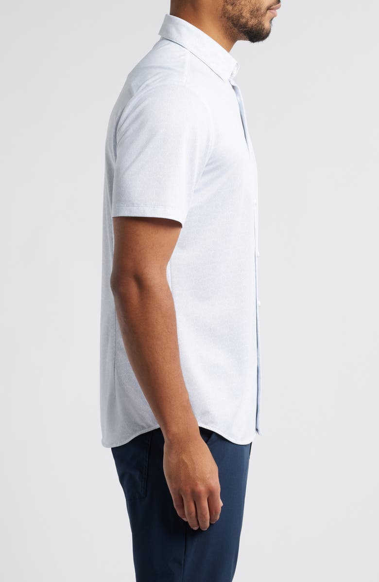 Mizzen+Main Halyard Trim Fit Short Sleeve Button-Up Shirt, Alternate, color, 