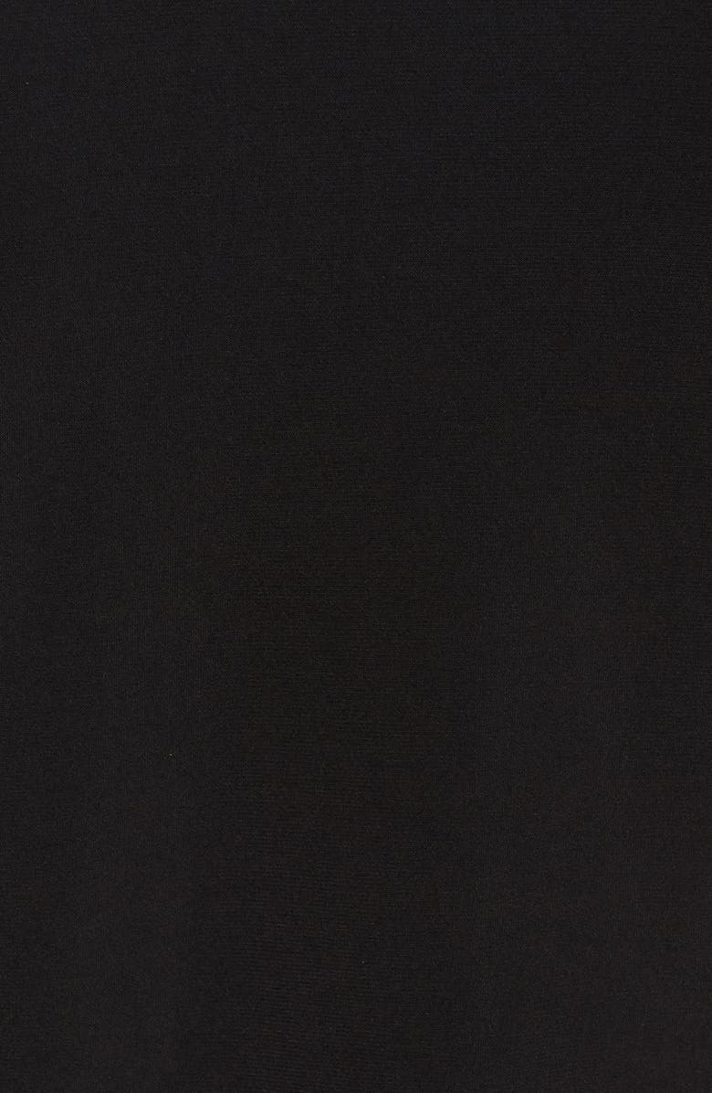 Anne Klein Triple Pleat V-Neck Top, Alternate, color, Black