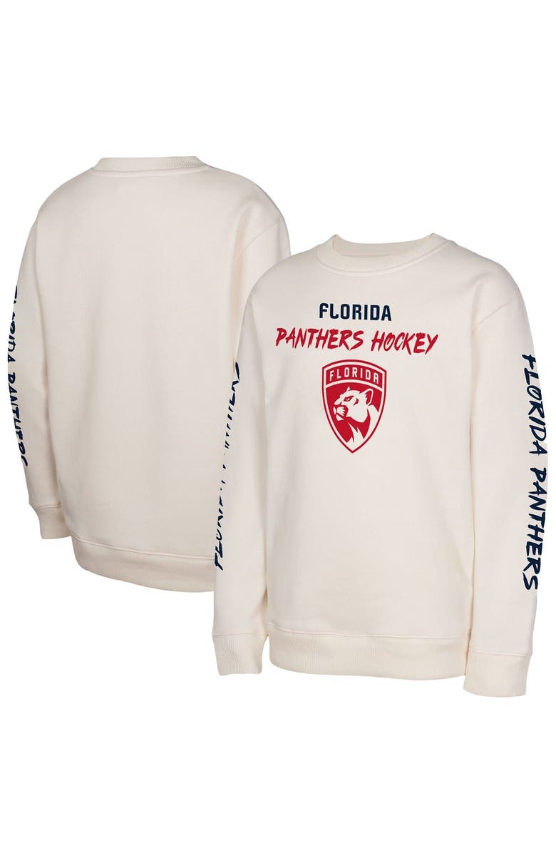 Outerstuff Youth Cream Florida Panthers Star Power Pullover Sweatshirt, Main, color, Cream