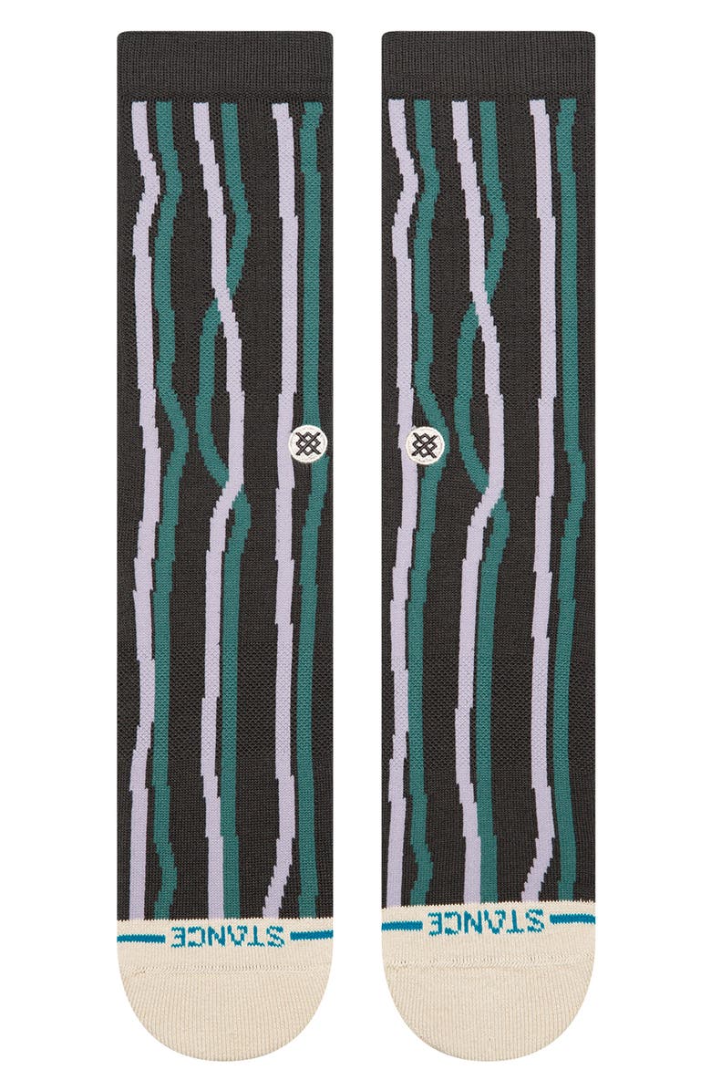 Stance Kelp Crew Socks, Alternate, color, Charcoal