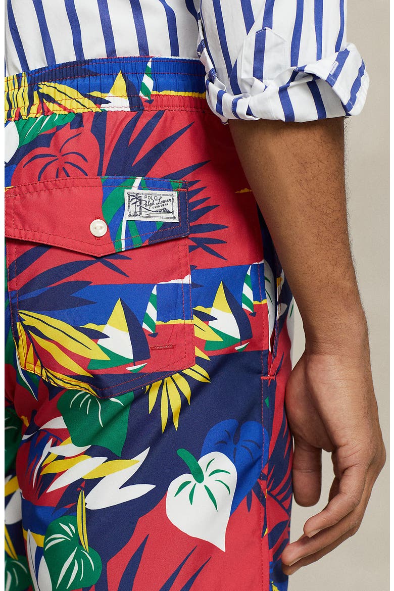 Traveler Swim Trunks, Alternate, color, DECO TROPICAL SEASCAPE
