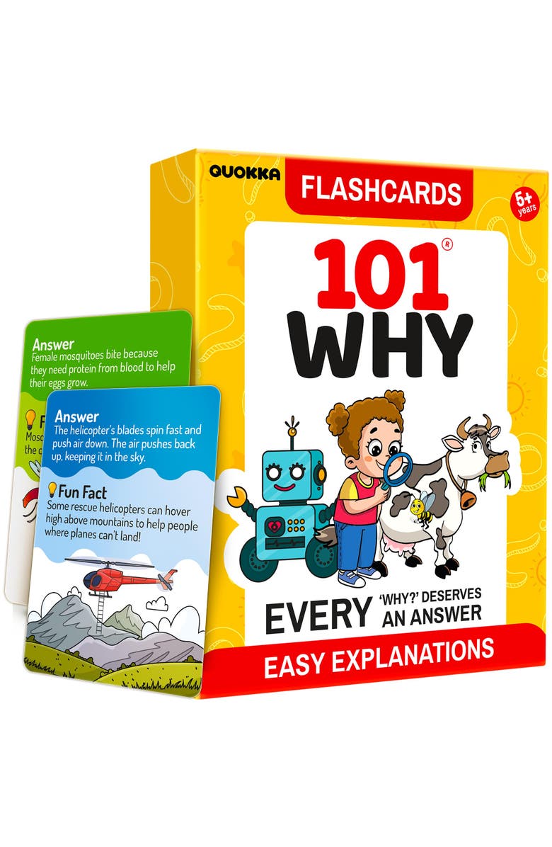 Quokka Why Questions Flashcards for Kids, Main, color, 101 Why Flashcards