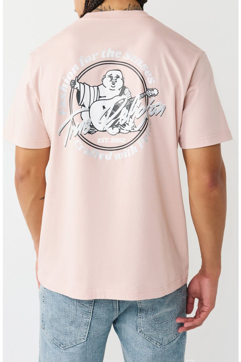 Marker Script Buddha Graphic T-Shirt, Alternate, color, SEPIA ROSE