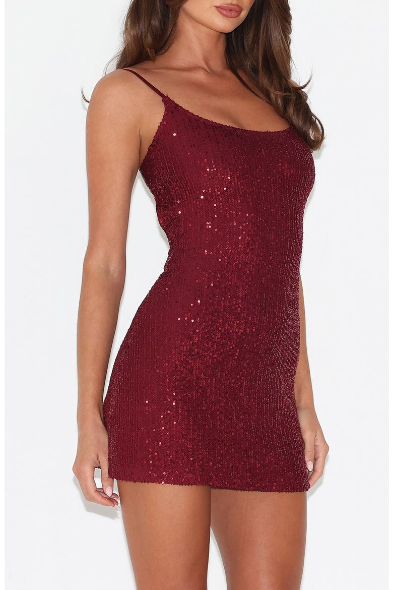 Zeina Sequin Minidress, Alternate, color, WINE SEQUIN