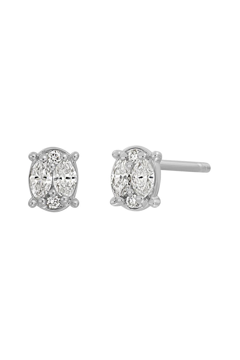 Mika Diamond Stud Earrings (Nordstrom Exclusive), Main, color, 18K WHITE GOLD