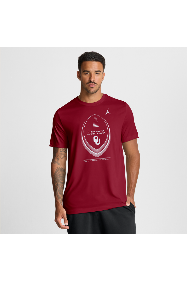 Men's Jordan Brand Crimson Oklahoma Sooners Primetime Legend Football Icon Dri-FIT T-Shirt, Main, color, Crimson