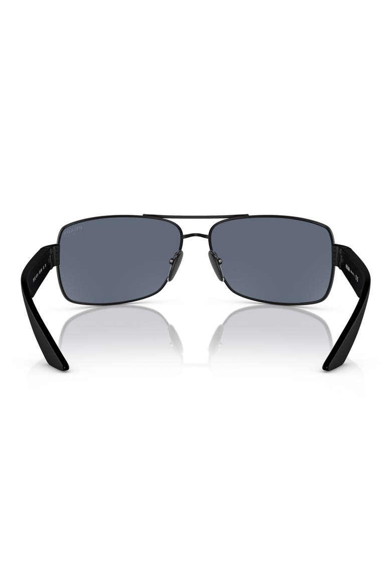 65mm Oversized Pillow Sunglasses, Alternate, color, MATTE BLACK