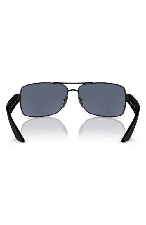 Prada Linea Rossa 65mm Oversized Pillow Sunglasses In Matte Black
