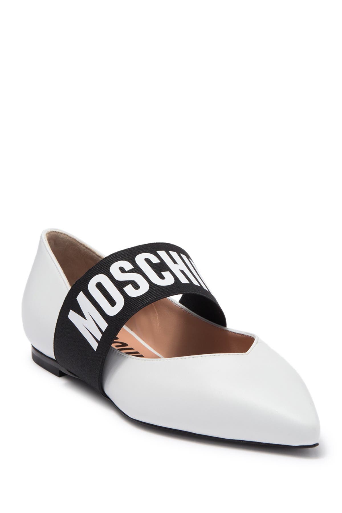 Moschino Pointed Toe Mary Jane Flat, Main, color, 