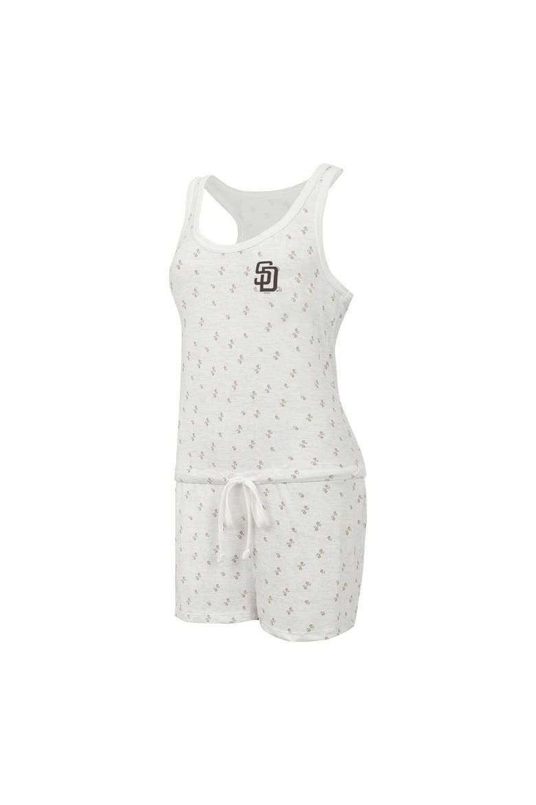 Women's Concepts Sport Cream San Diego Padres Gardner Hacci Knit Romper, Alternate, color, Cream