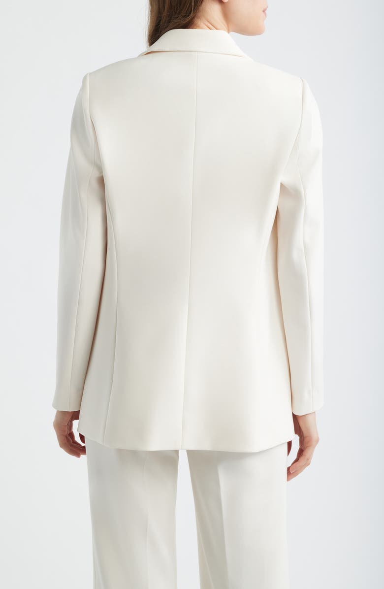 Anne Klein Tailored Open Front Blazer, Alternate, color, White Dove