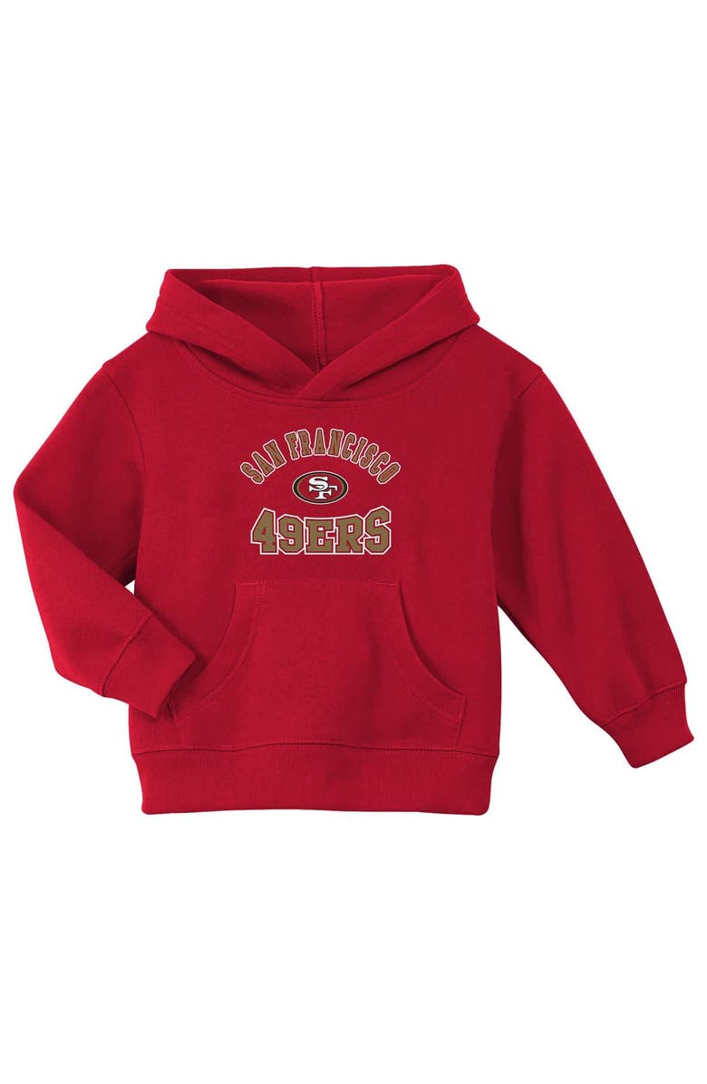 Outerstuff Toddler Scarlet San Francisco 49ers Home Town Pullover Fleece Hoodie, Main, color, 
