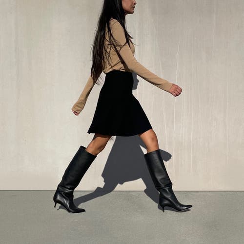 Neil J. Rodgers Eva Slouch Boot In Black Nappa
