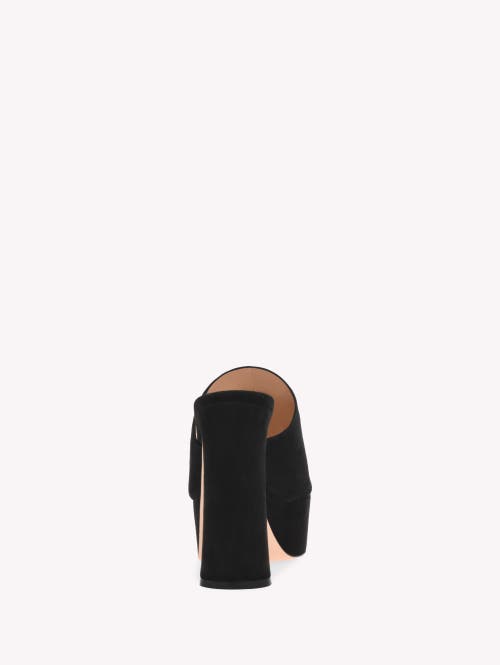 Gianvito Rossi Holly 70mm Platform Suede Mules In Black Suede