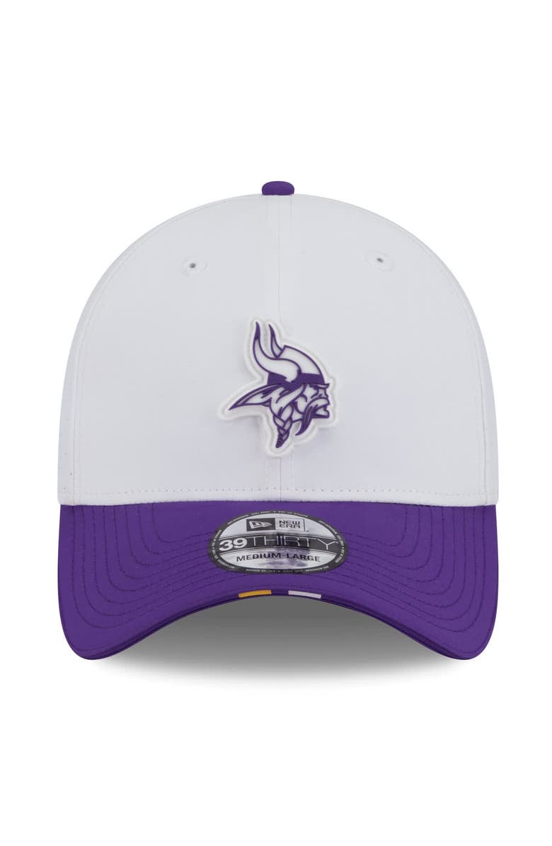 New Era Men's New Era White/Purple Minnesota Vikings 2025 NFL Training Camp 39THIRTY Flex Hat, Alternate, color, White