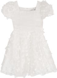 Rare Editions Kids' Ruched Bodice 3D Butterfly Party Dress