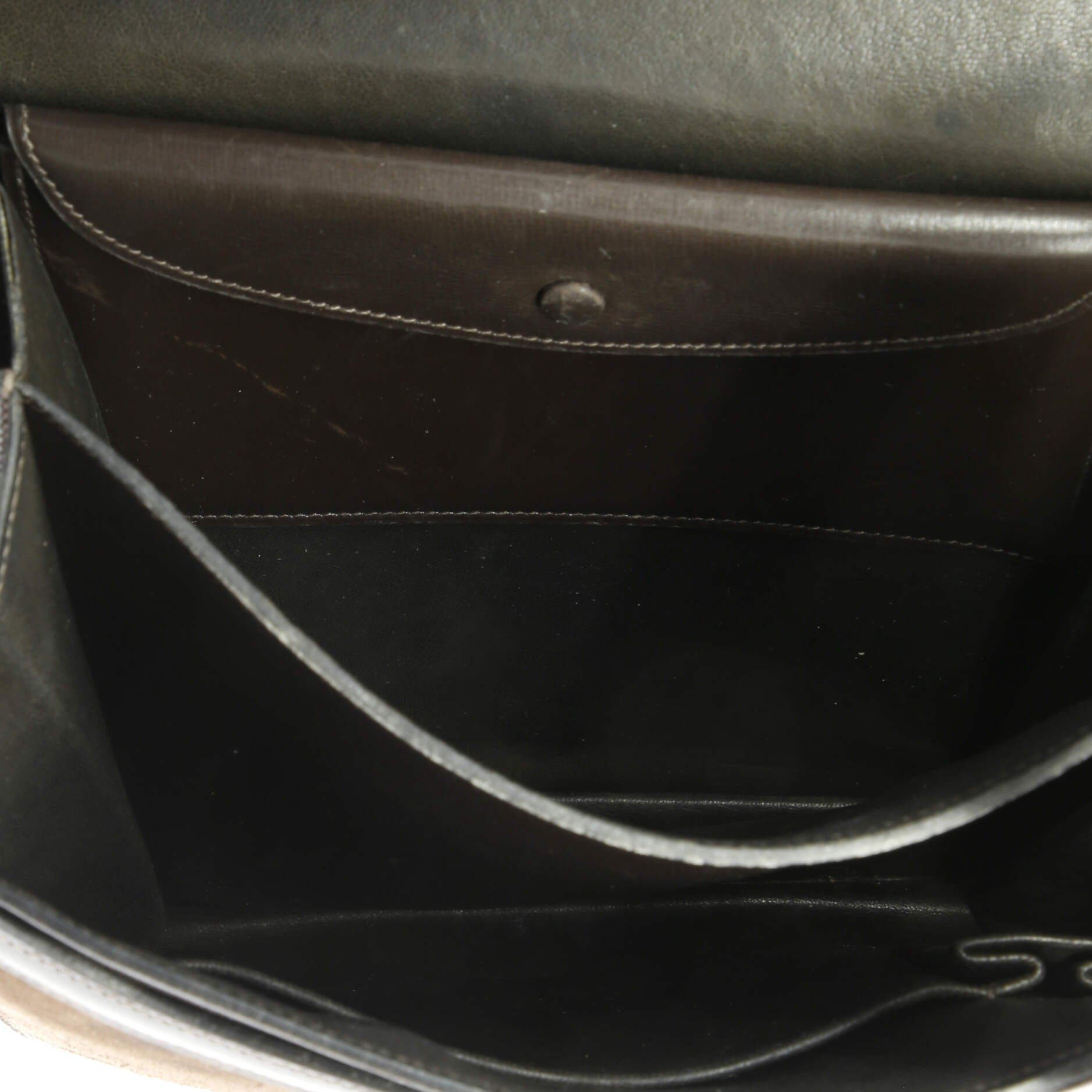 Pre-Owned Hermes 2002 Shoulder Bag Doblis Suede with Evercalf 20, Alternate, color, 