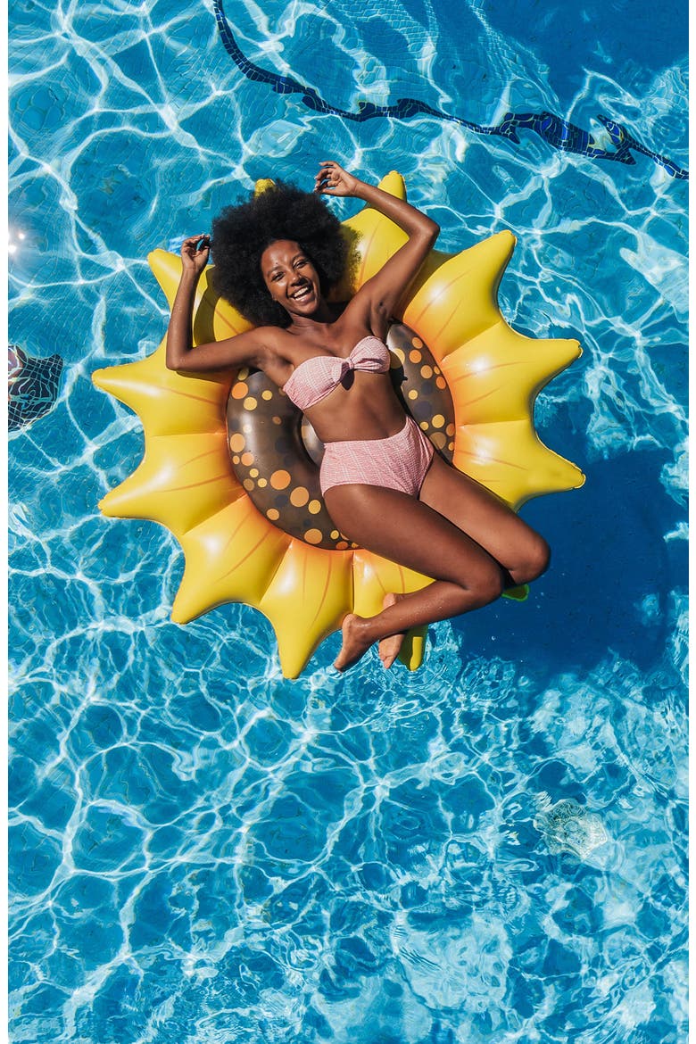 Sunflower Island Pool Float, Alternate, color, YELLOW