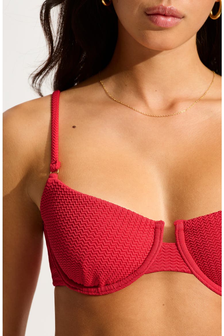 Underwire Bikini Top, Alternate, color, CHILLI RED